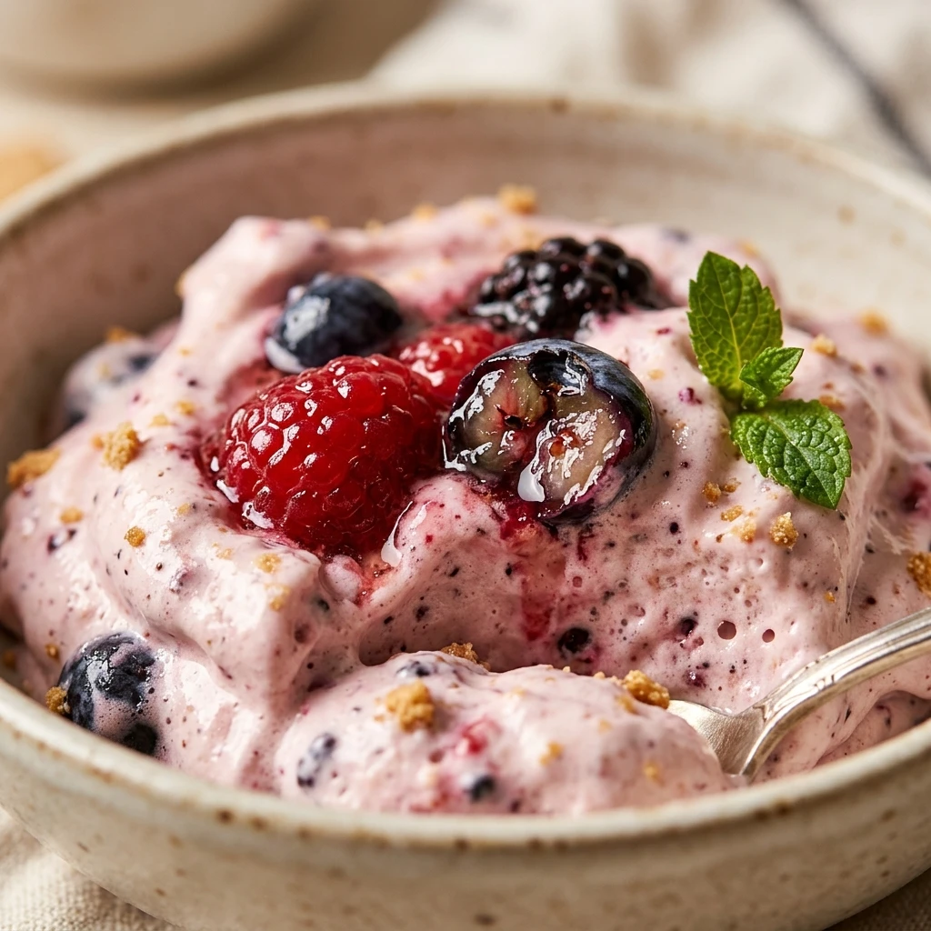 High Protein Berry Cheesecake Fluff