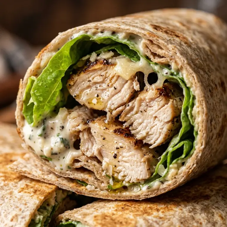 High Protein Chicken Caesar Wraps