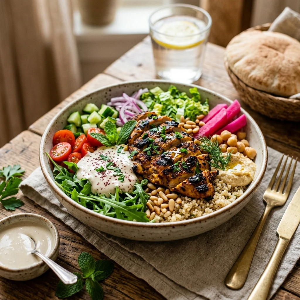 High Protein Chicken Shawarma Bowl