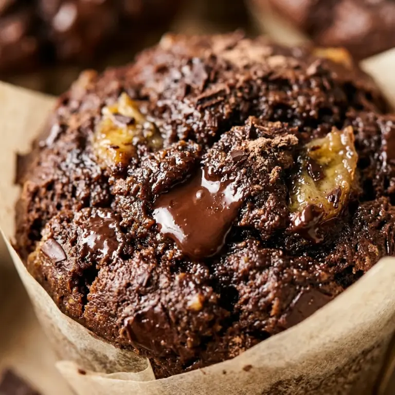 High Protein Chocolate Banana Muffins