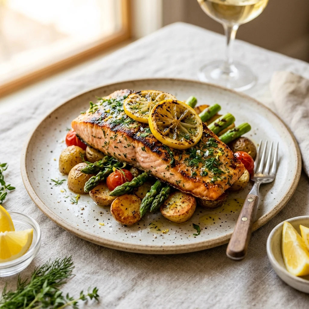 Lemon Herb Grilled Salmon