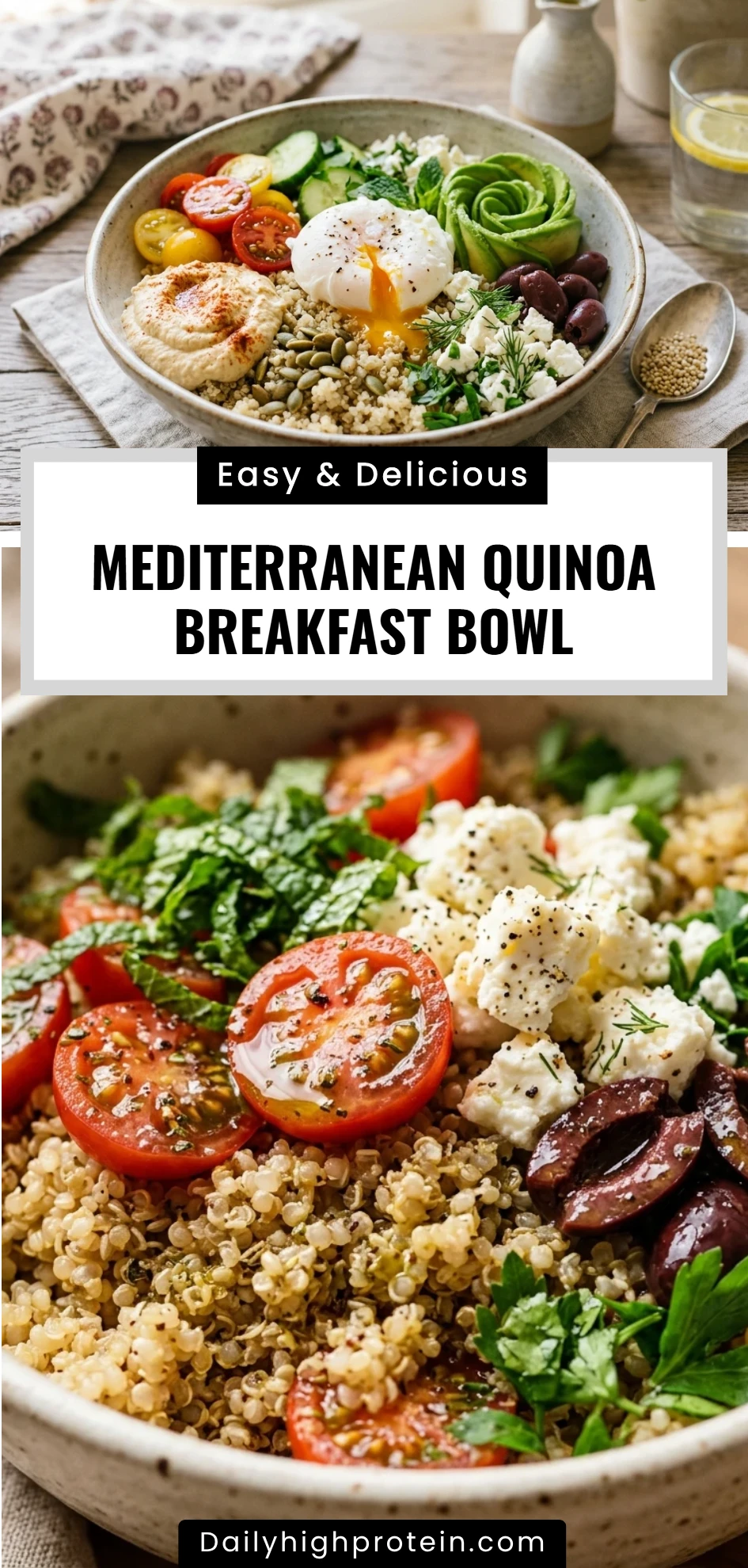 Mediterranean Quinoa Breakfast Bowl