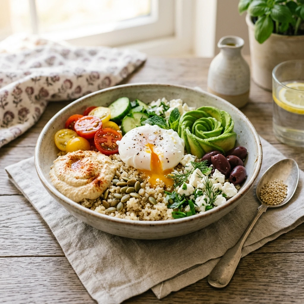 Mediterranean Quinoa Breakfast Bowl