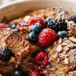 Mixed Berry Protein French Toast Bake