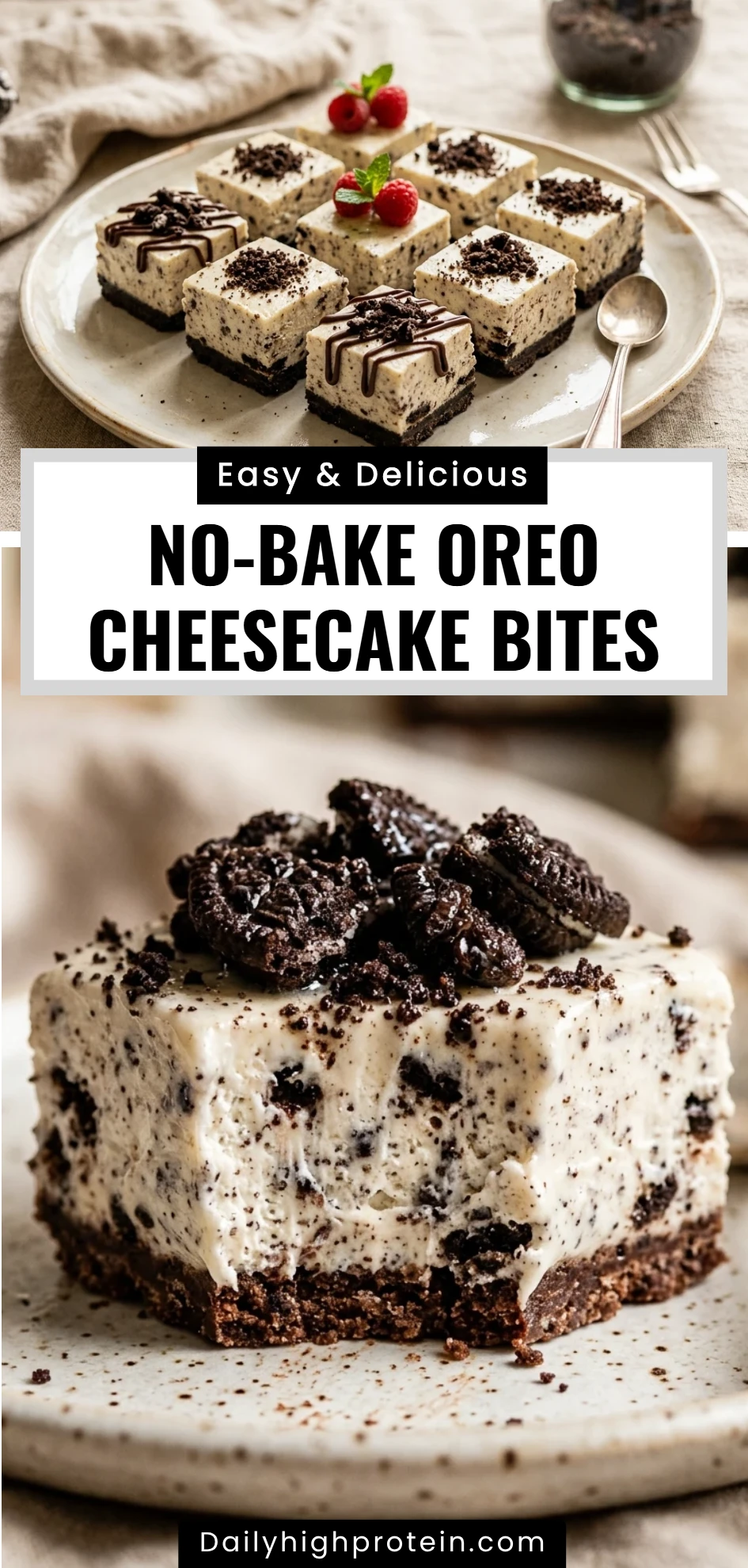 No-Bake Oreo Cheesecake Bites