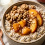 Peach Cobbler Overnight Oats