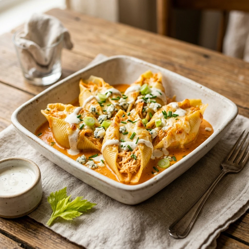 Protein Packed Buffalo Chicken Shells