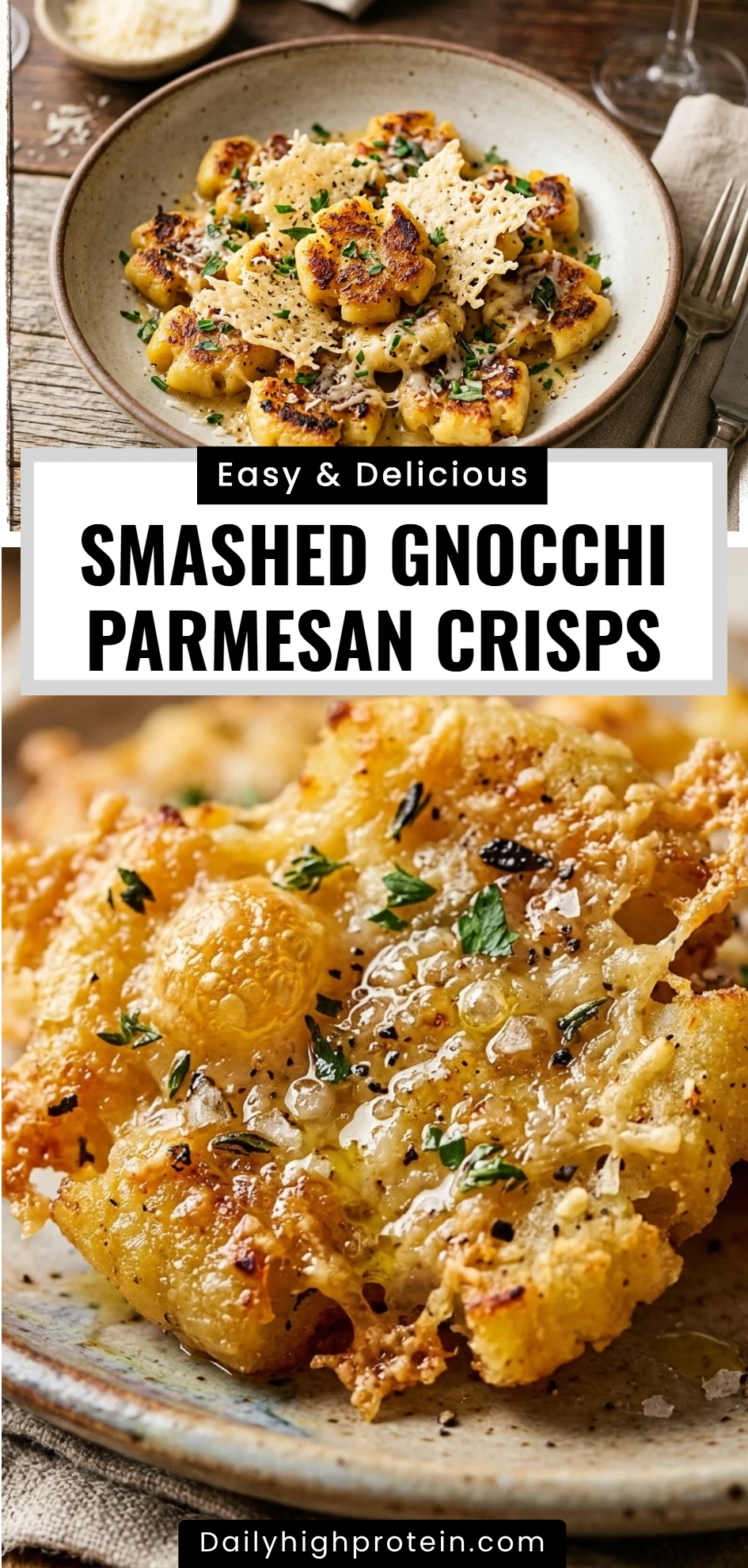 Smashed Gnocchi Parmesan Crisps