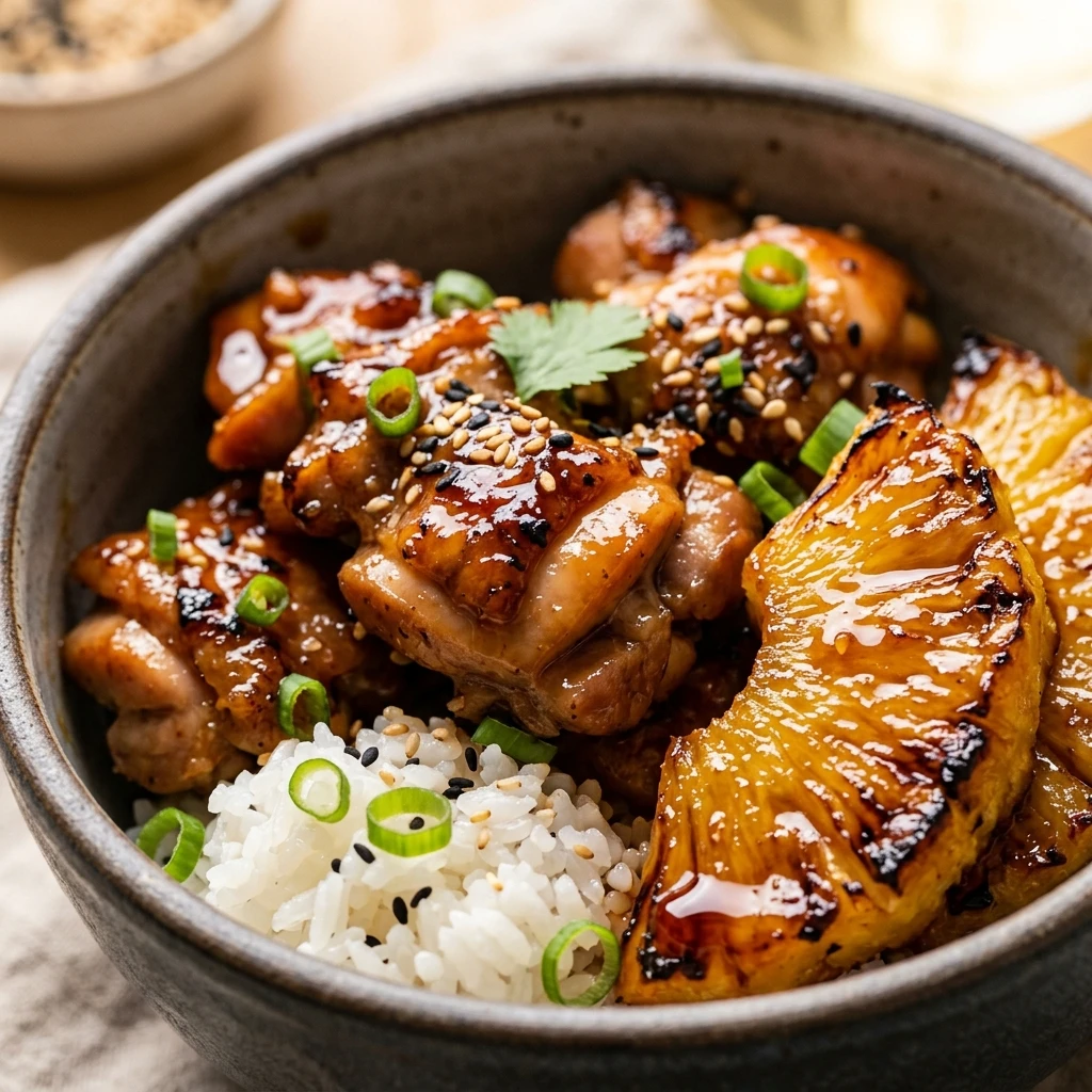 Teriyaki Pineapple Chicken Rice Bowls