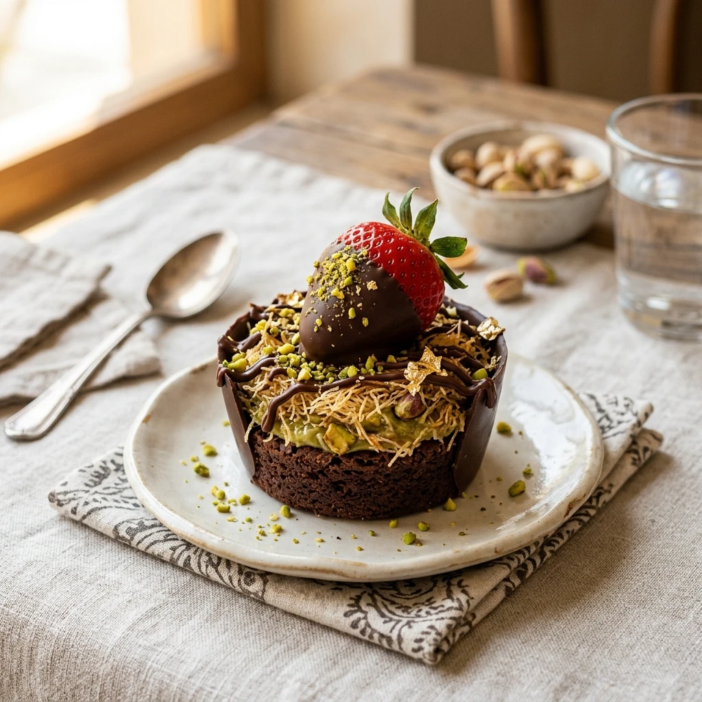 Viral Dubai Chocolate Strawberry Cup