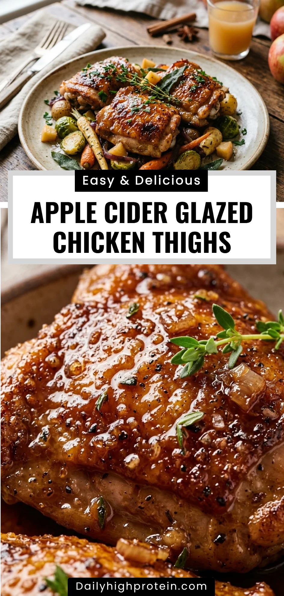 Apple Cider Glazed Chicken Thighs