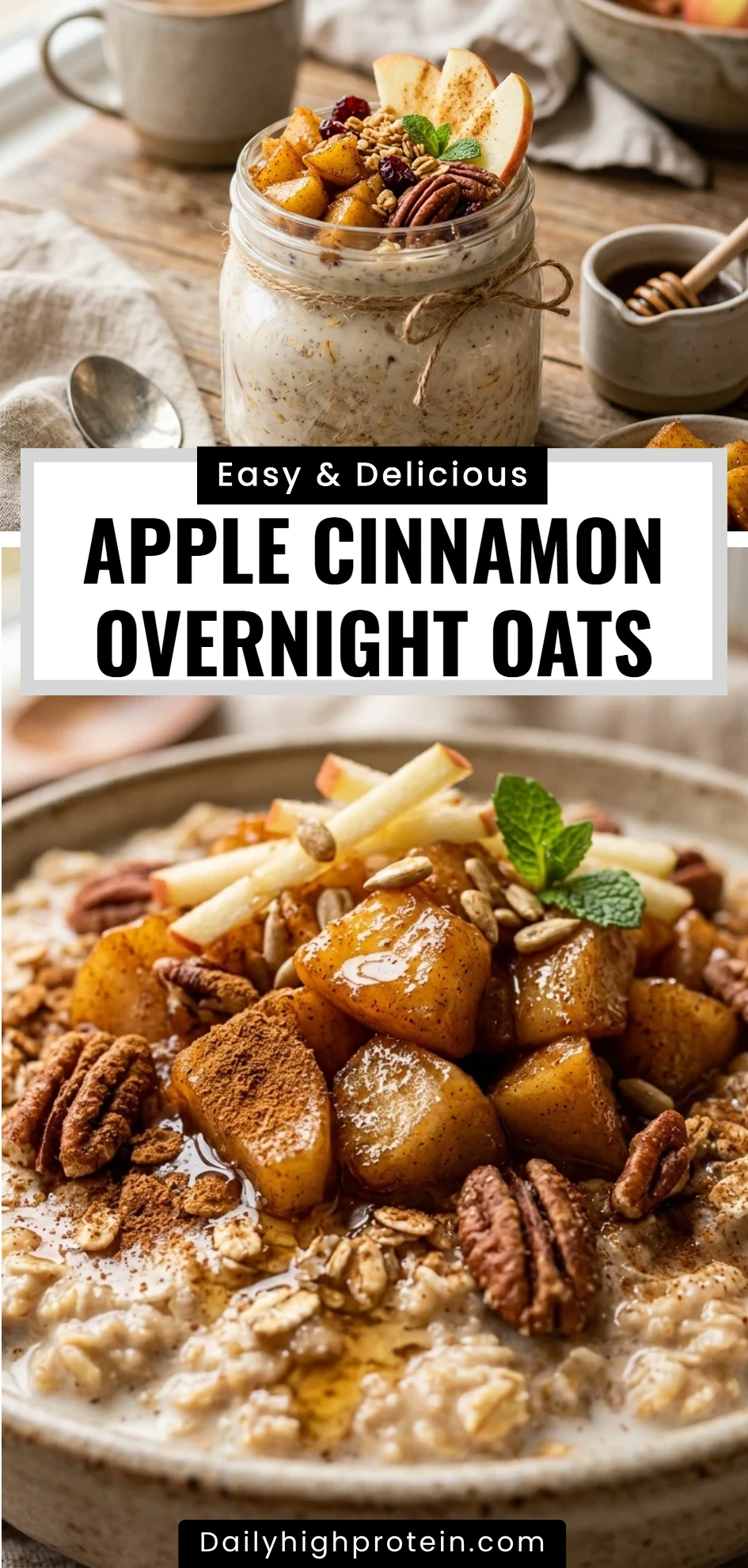 Apple Cinnamon Overnight Oats