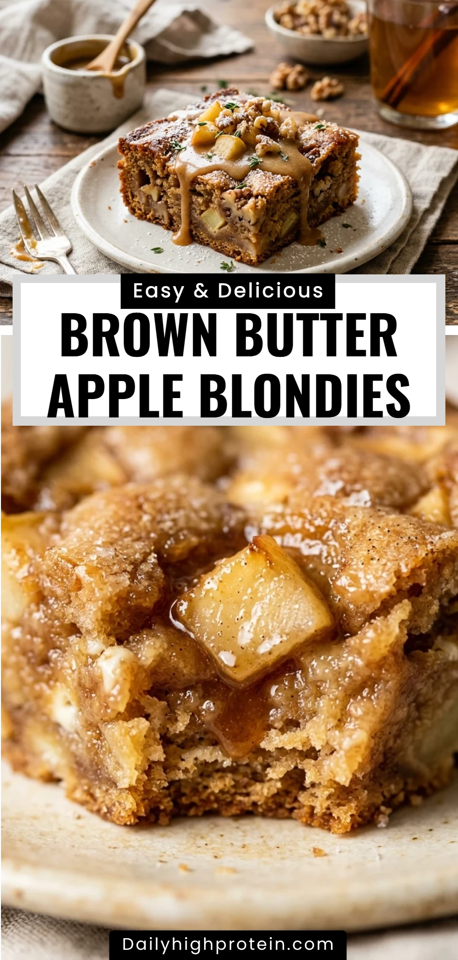 Brown Butter Apple Blondies