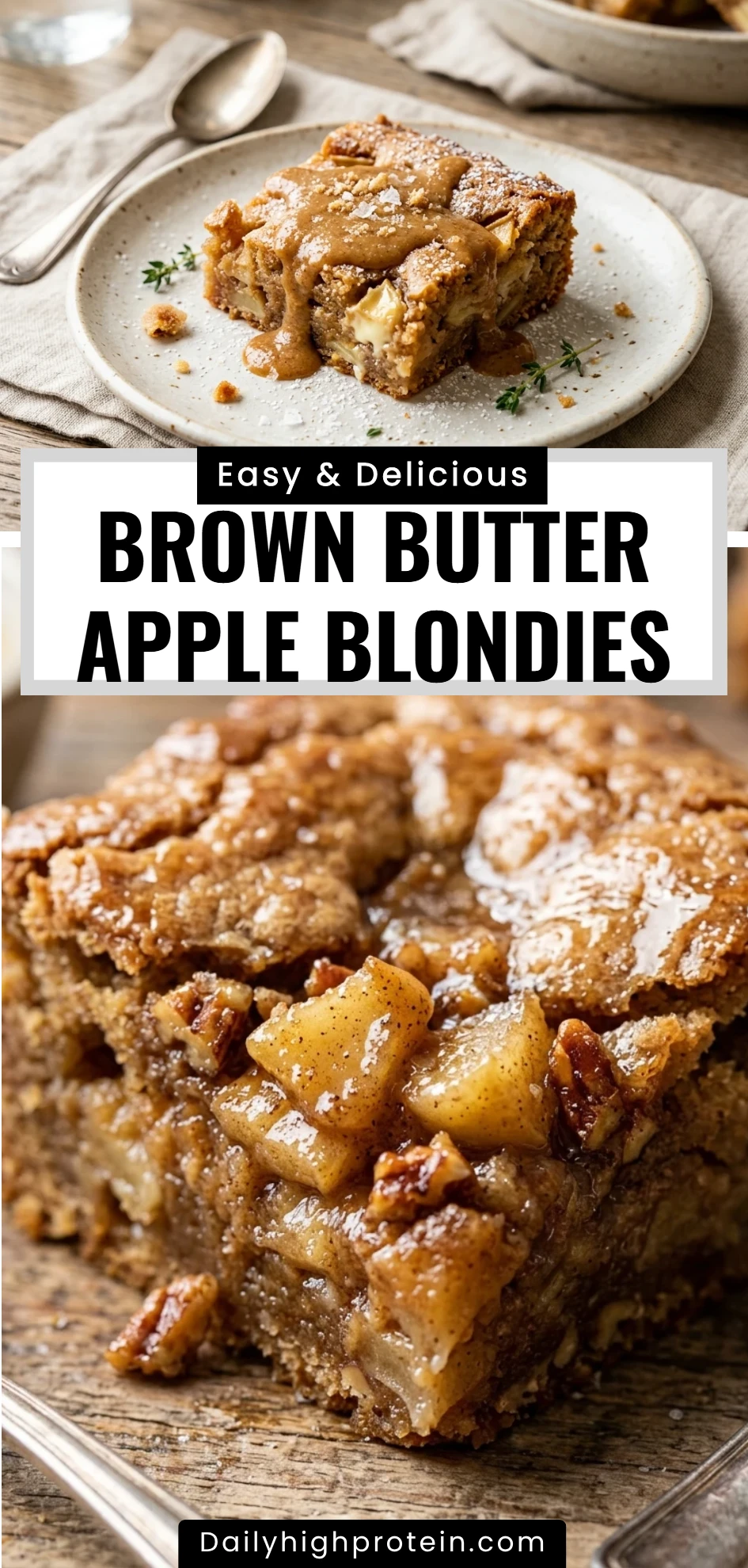 Brown Butter Apple Blondies
