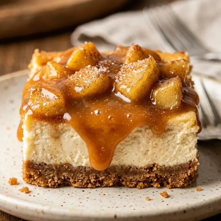 Caramel Apple Cheesecake Bars