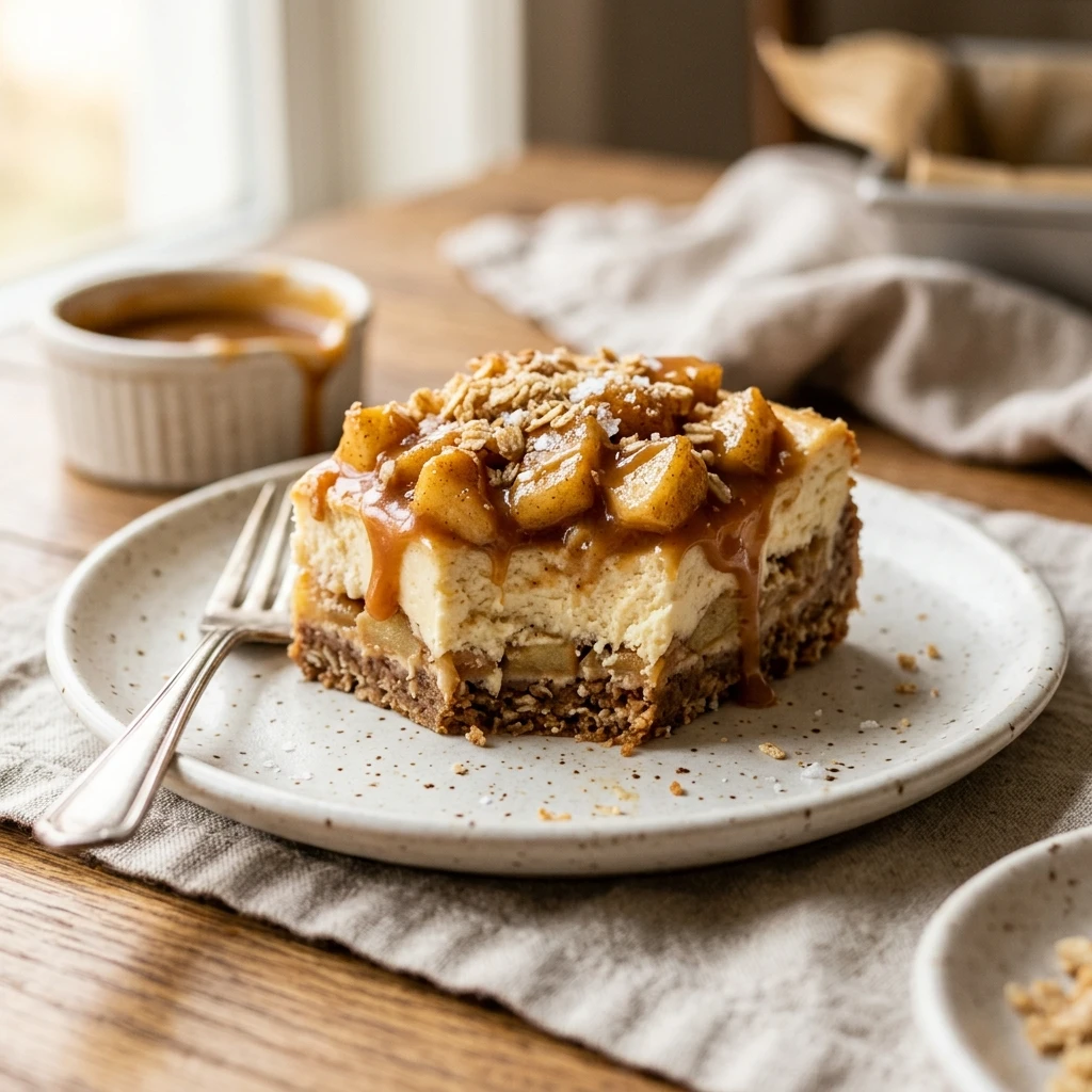 Caramel Apple Cheesecake Bars