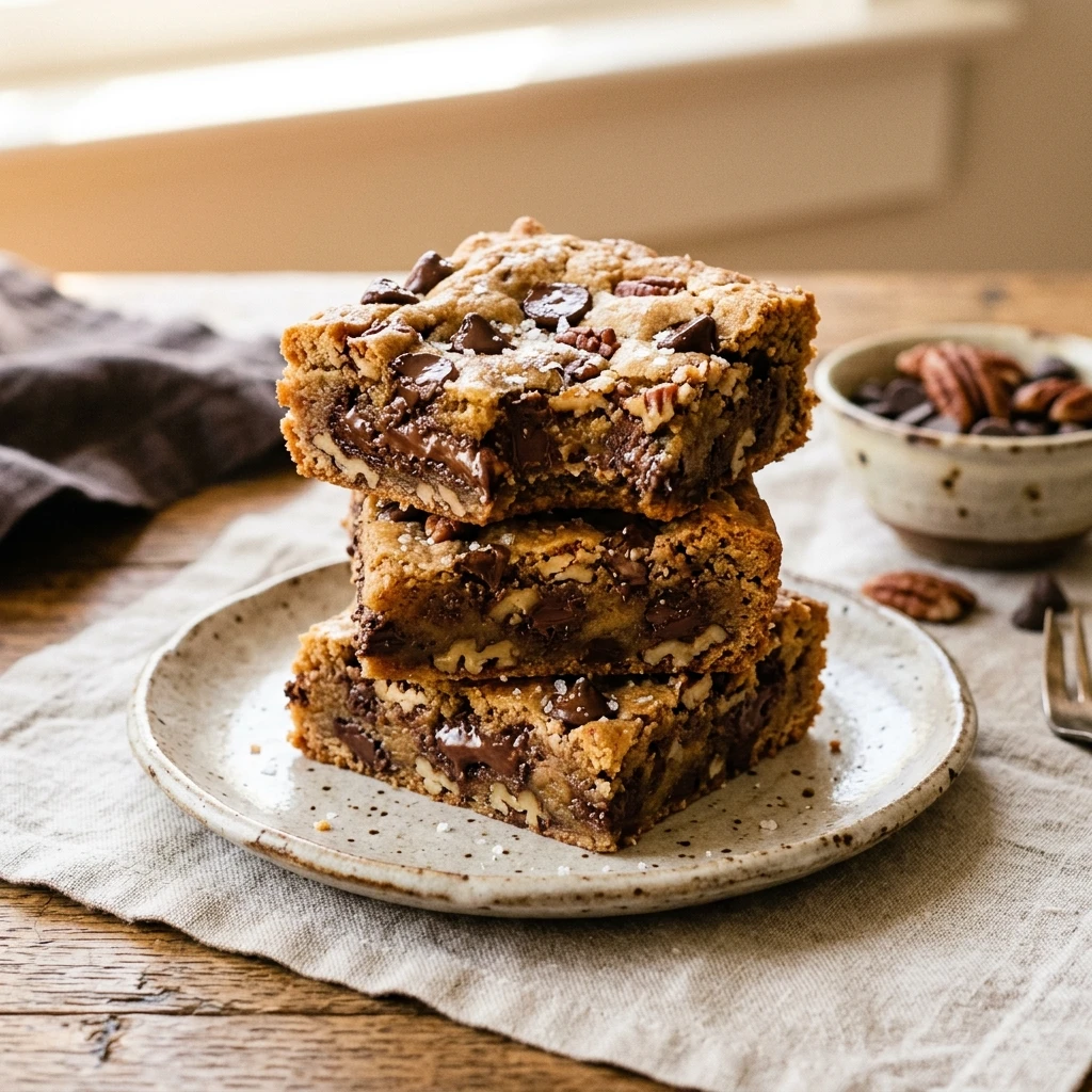 Chocolate Chip Pecan Cookie Bars