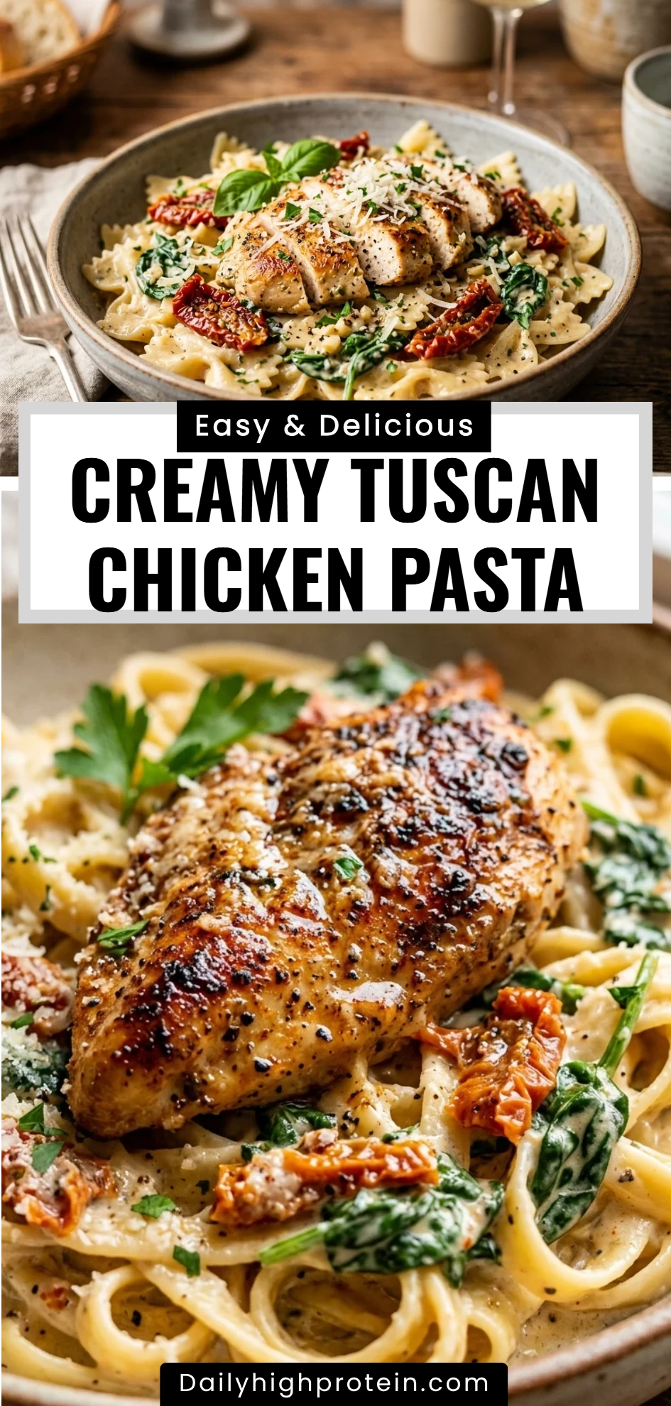 Creamy Tuscan Chicken Pasta