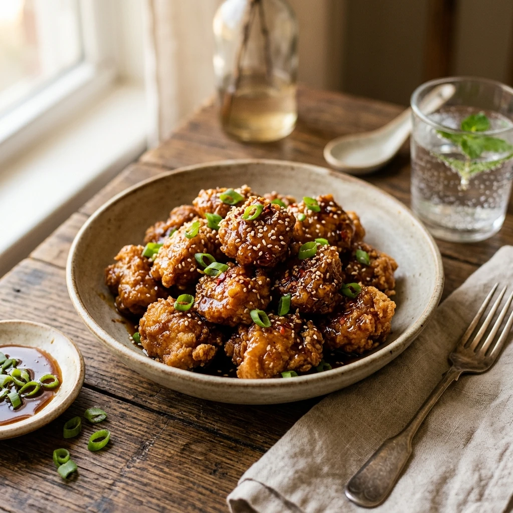 Crispy Honey Garlic Chicken Bites