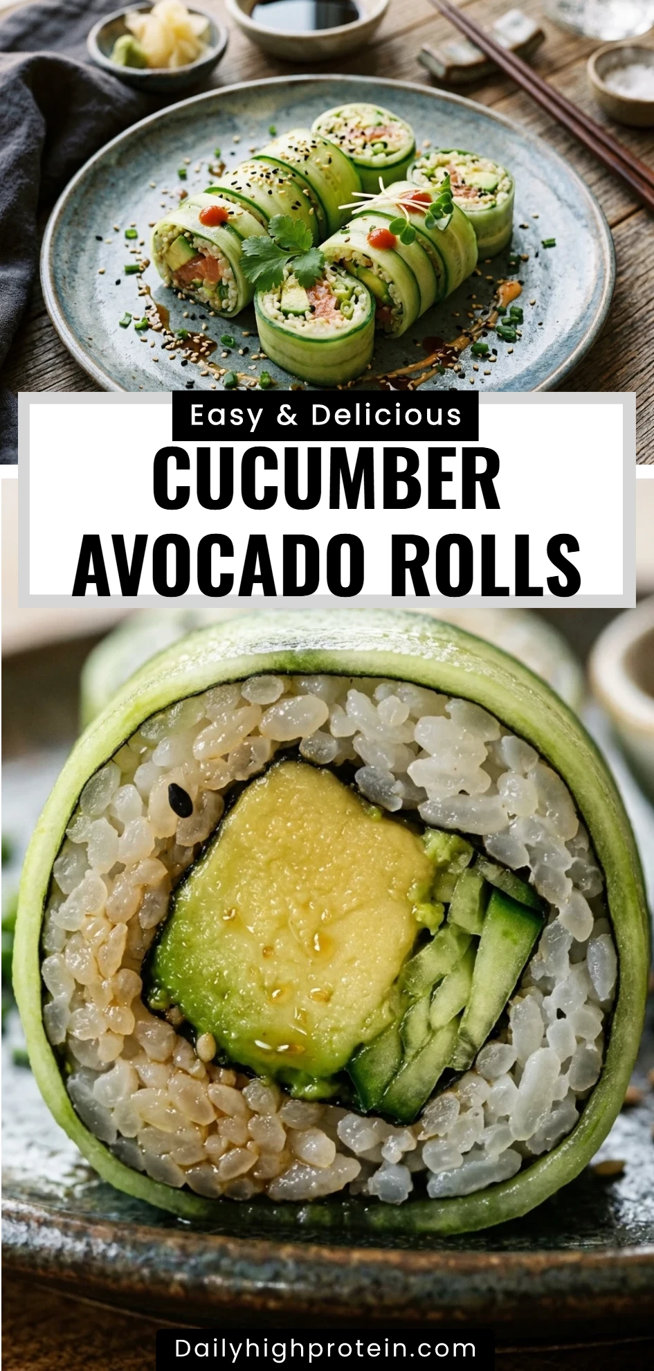 Cucumber Avocado Rolls