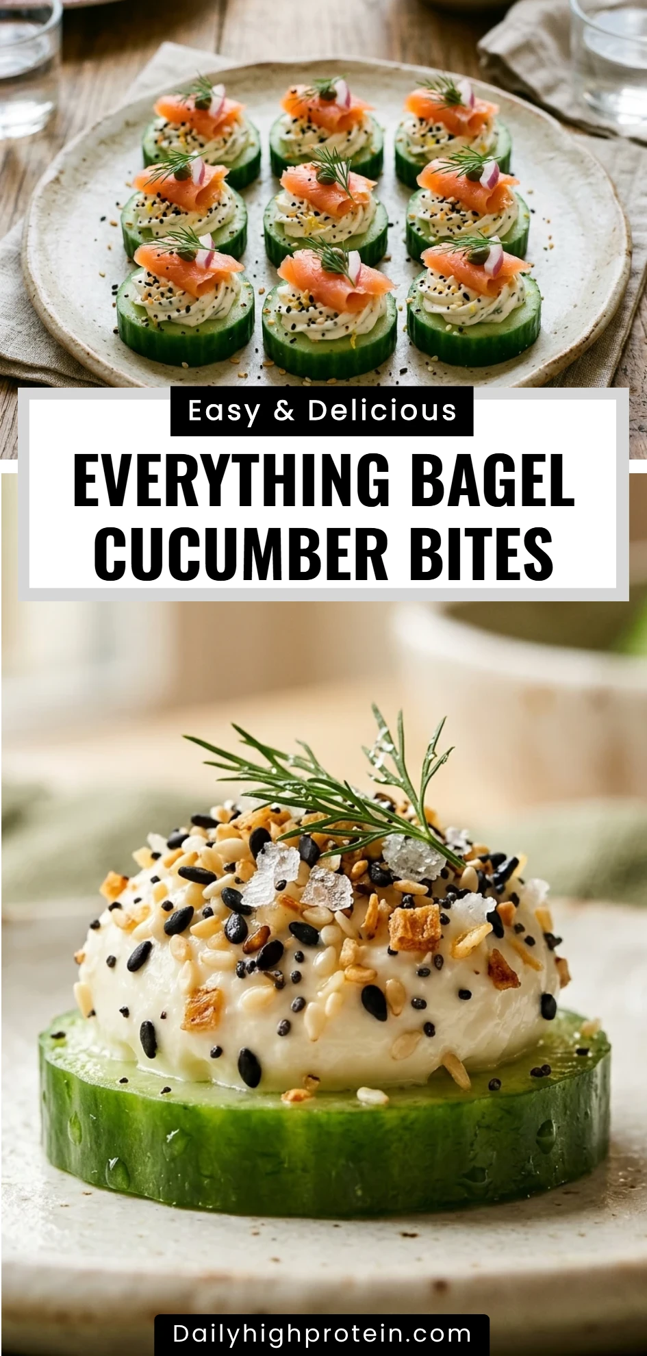Everything Bagel Cucumber Bites