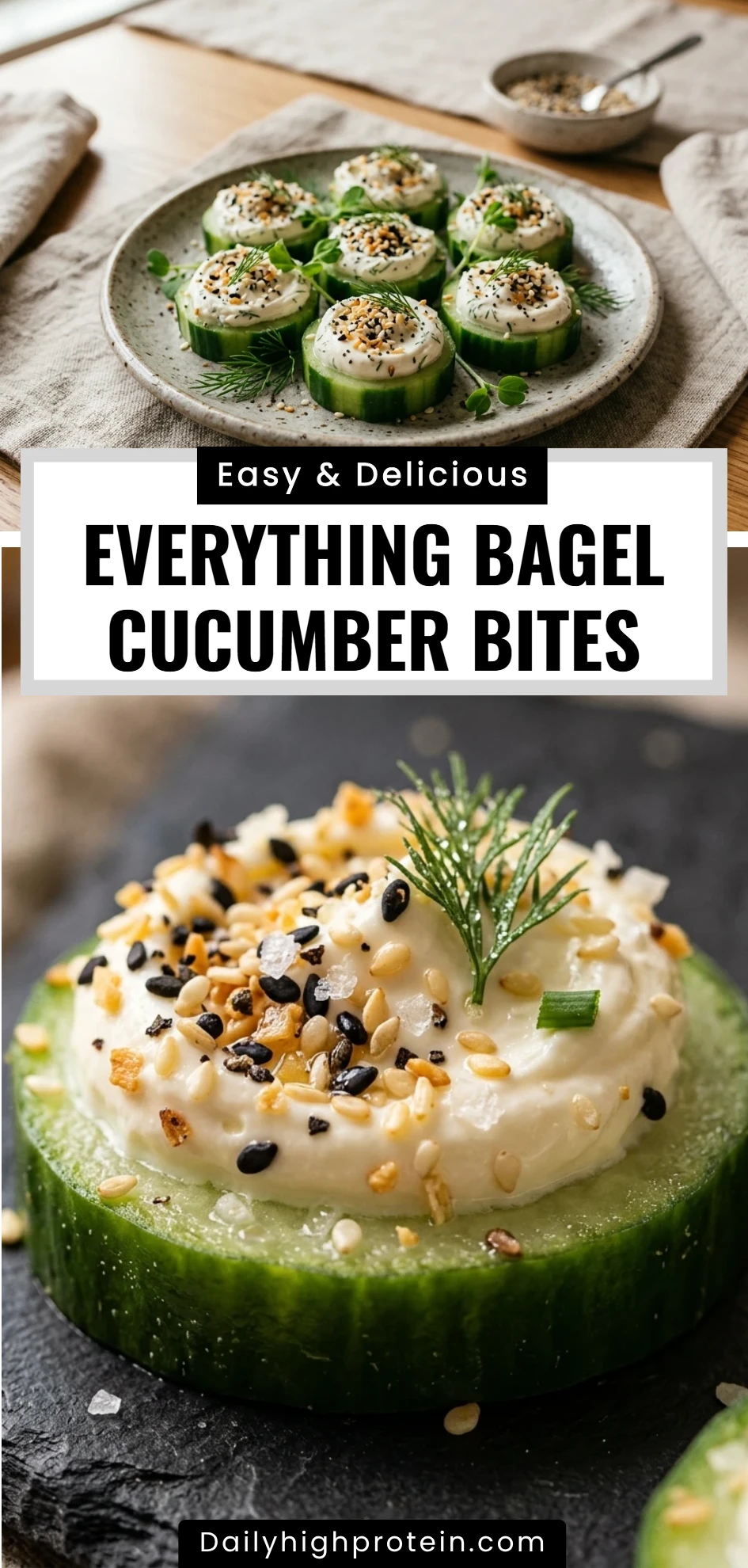 Everything Bagel Cucumber Bites