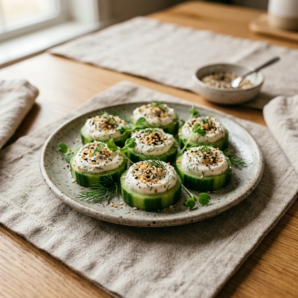 Everything Bagel Cucumber Bites