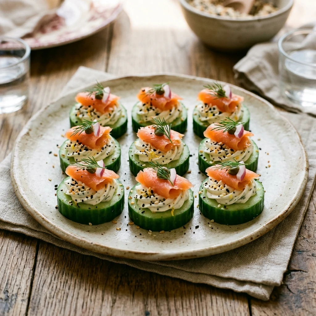 Everything Bagel Cucumber Bites