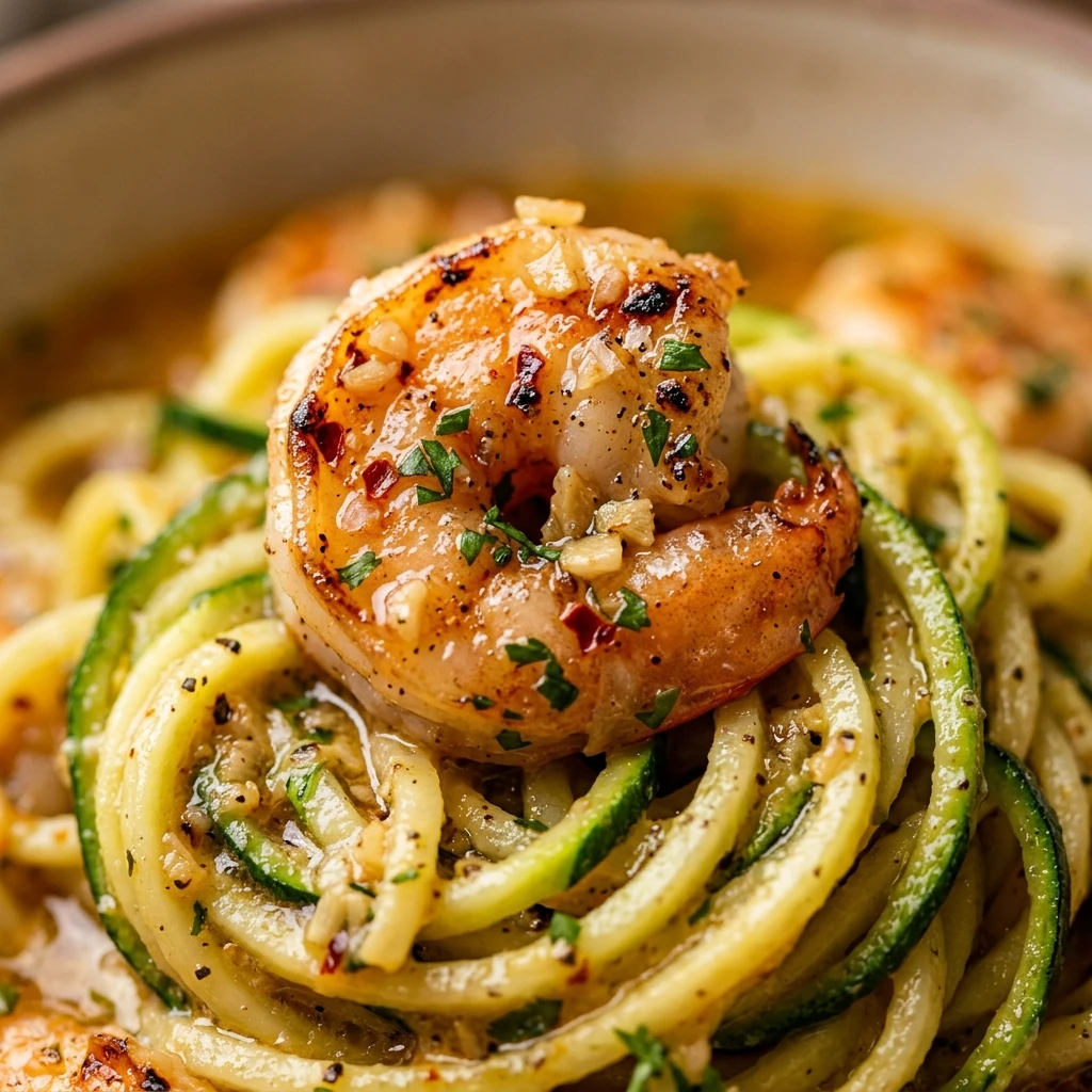 Garlic Butter Shrimp Zucchini Noodles