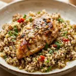 High Protein Garlic Chicken And Quinoa