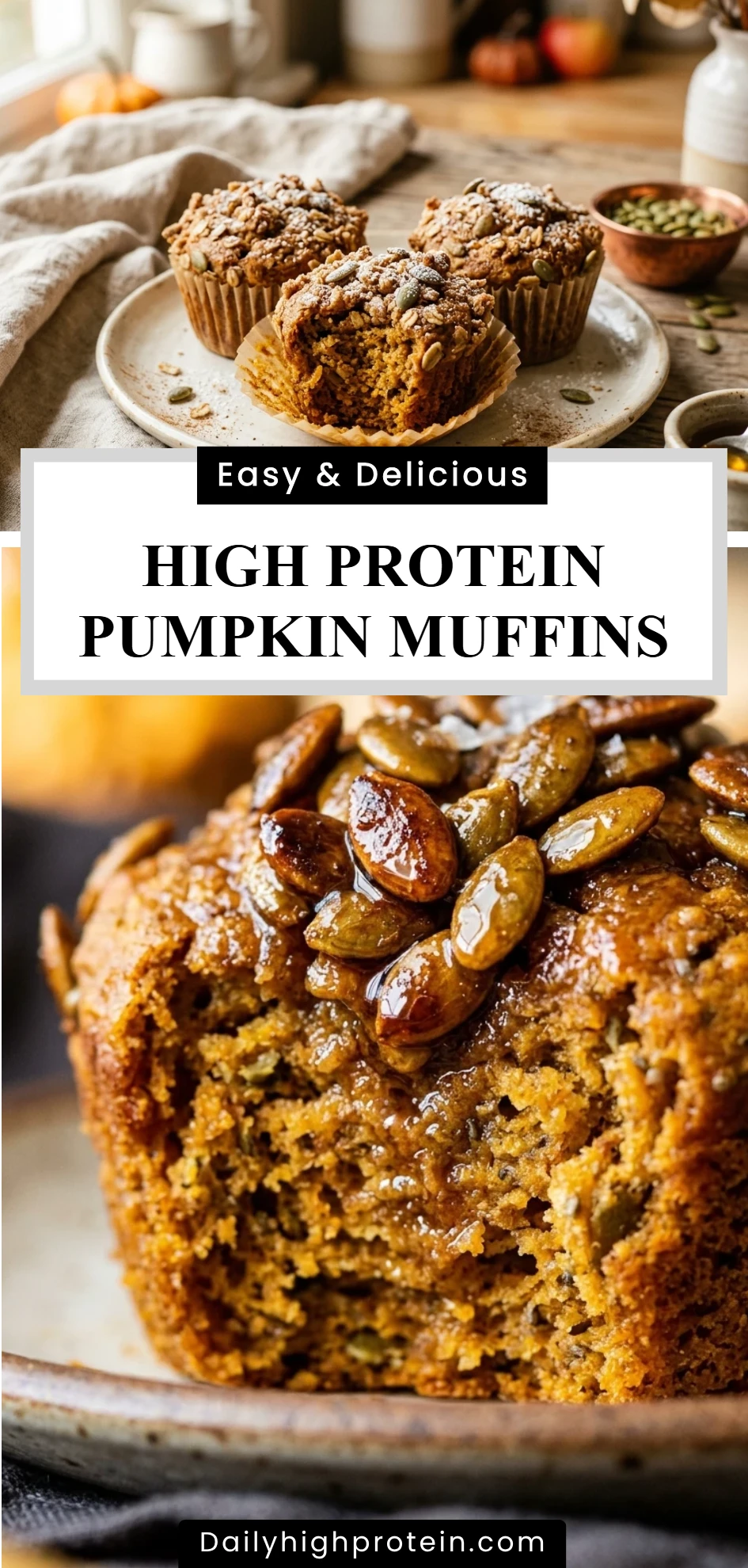 High Protein Pumpkin Muffins