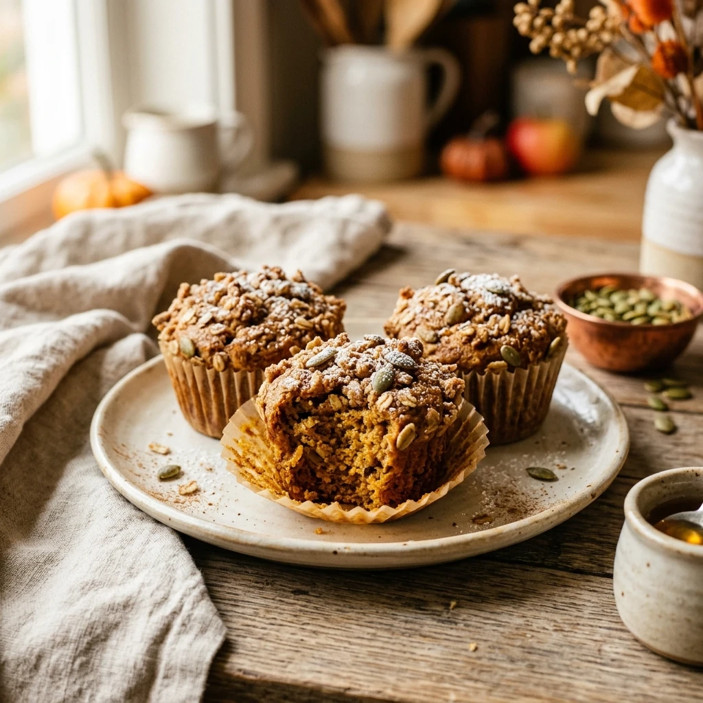 High Protein Pumpkin Muffins