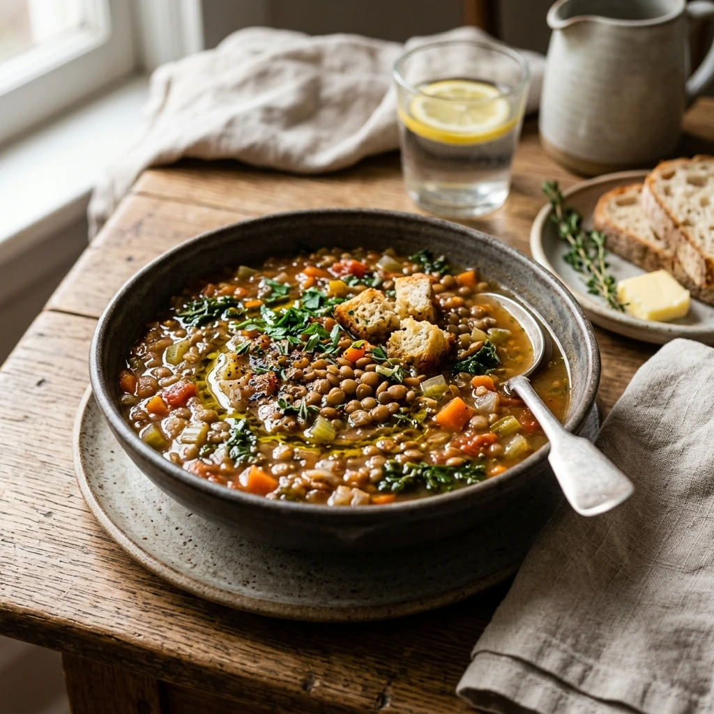 Lentil Vegetable Soup High Protein