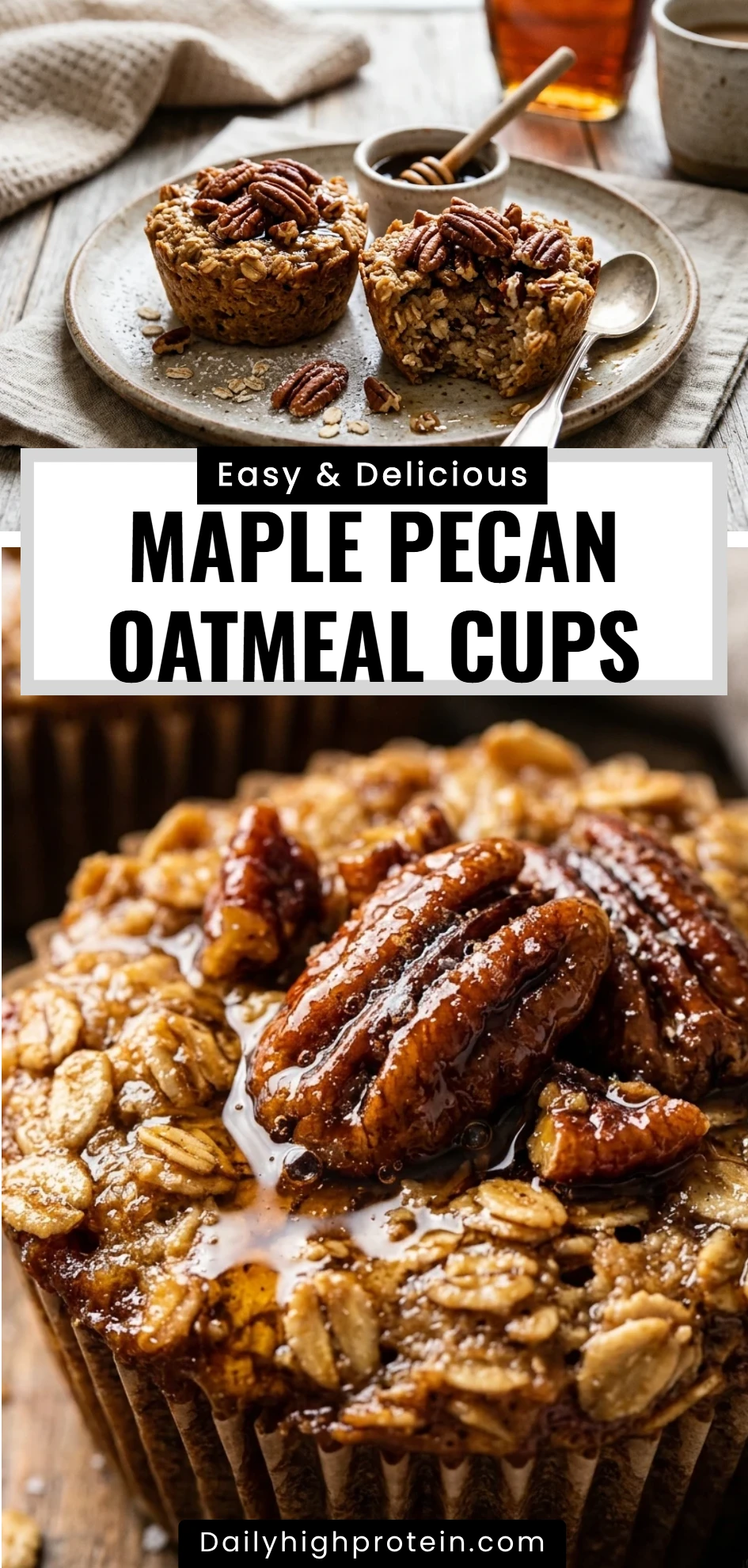 Maple Pecan Oatmeal Cups