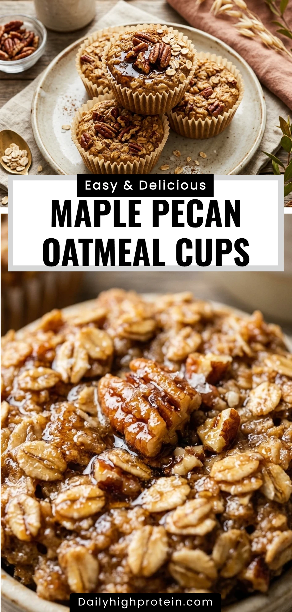 Maple Pecan Oatmeal Cups