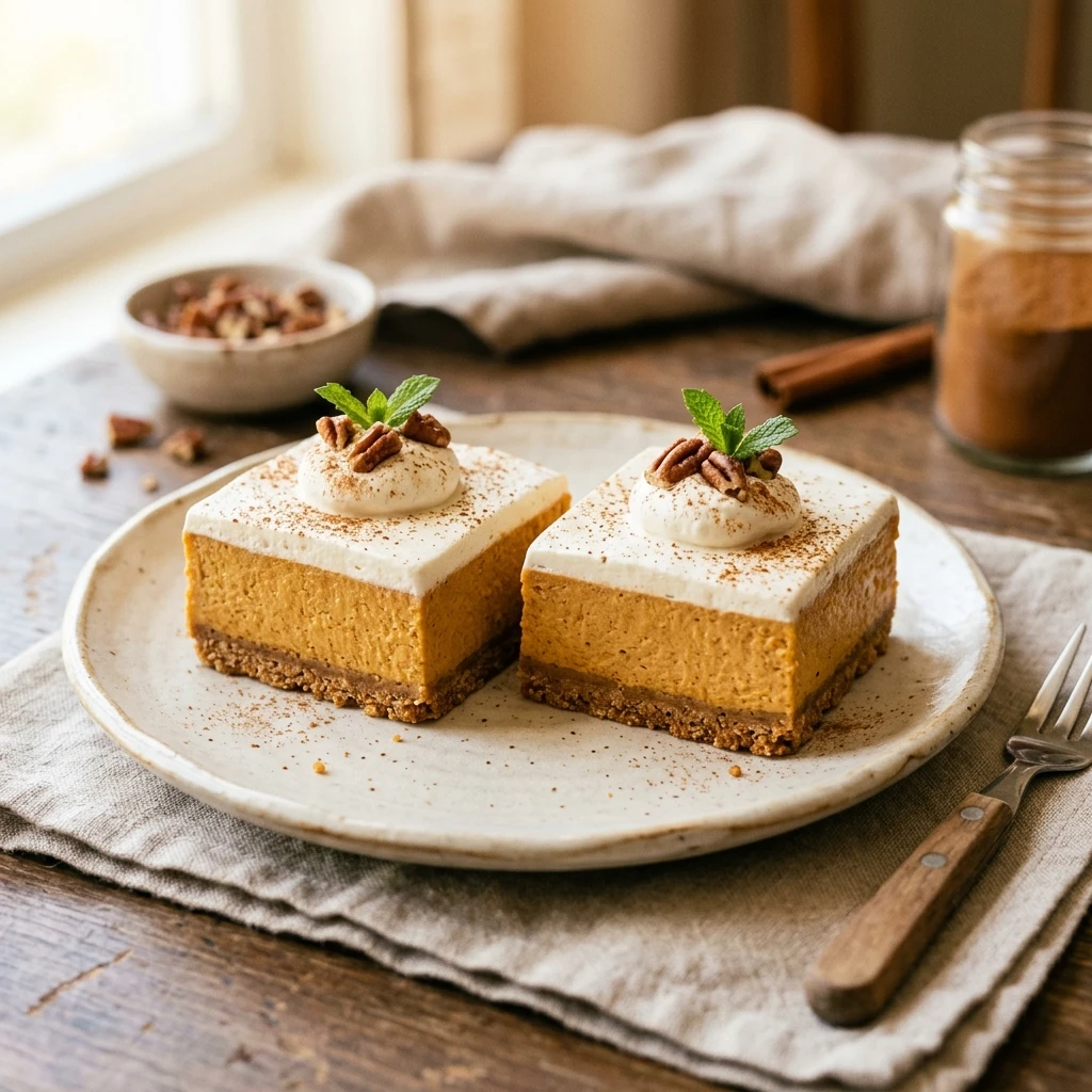 No-Bake Pumpkin Cheesecake Bars