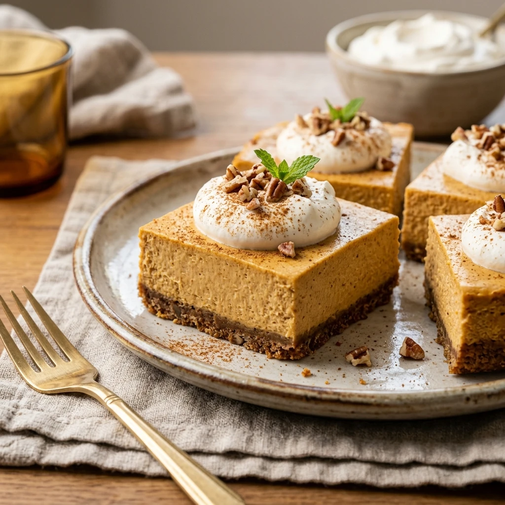 No-Bake Pumpkin Cheesecake Bars