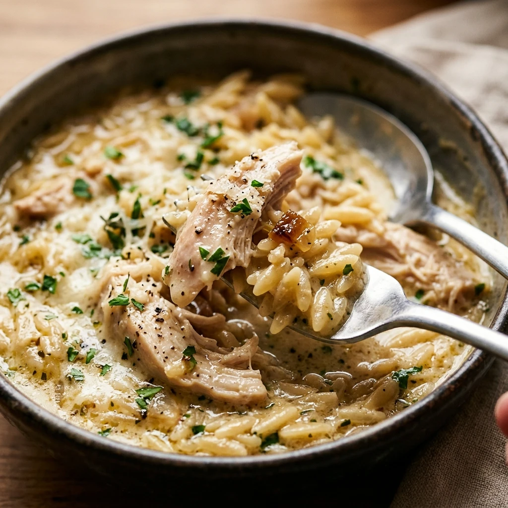 One Pot Creamy Chicken And Orzo