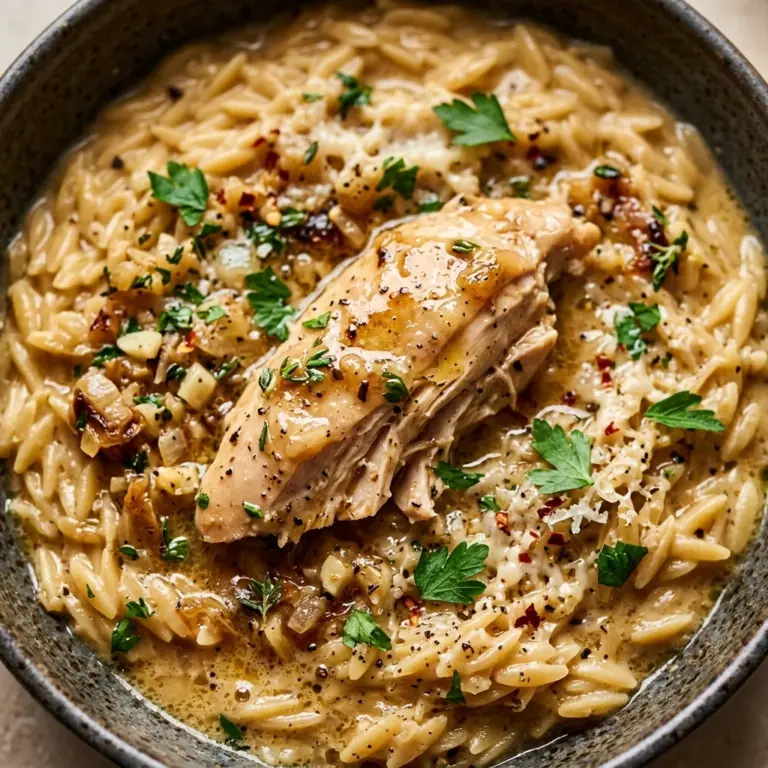 One Pot Creamy Chicken And Orzo