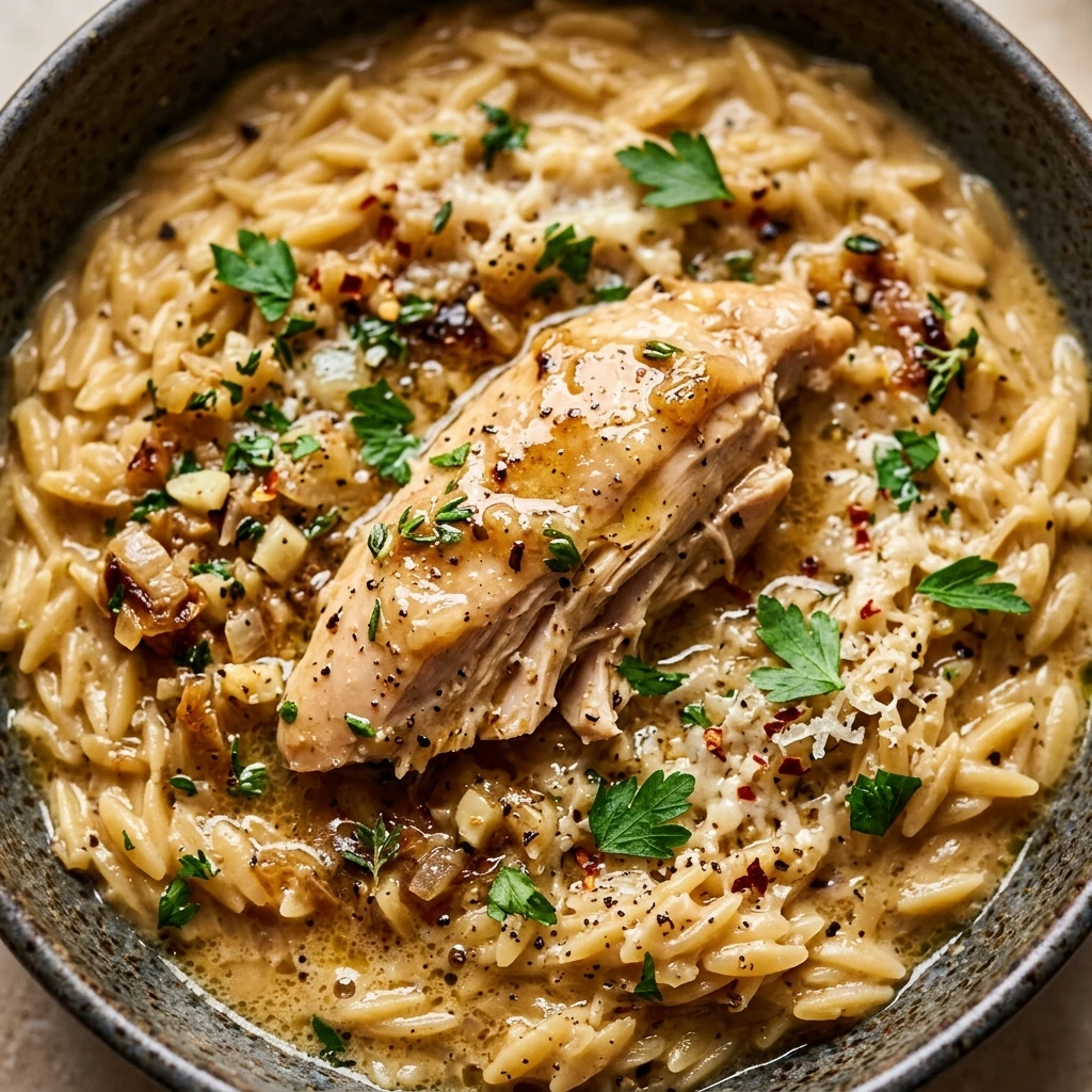 One Pot Creamy Chicken And Orzo
