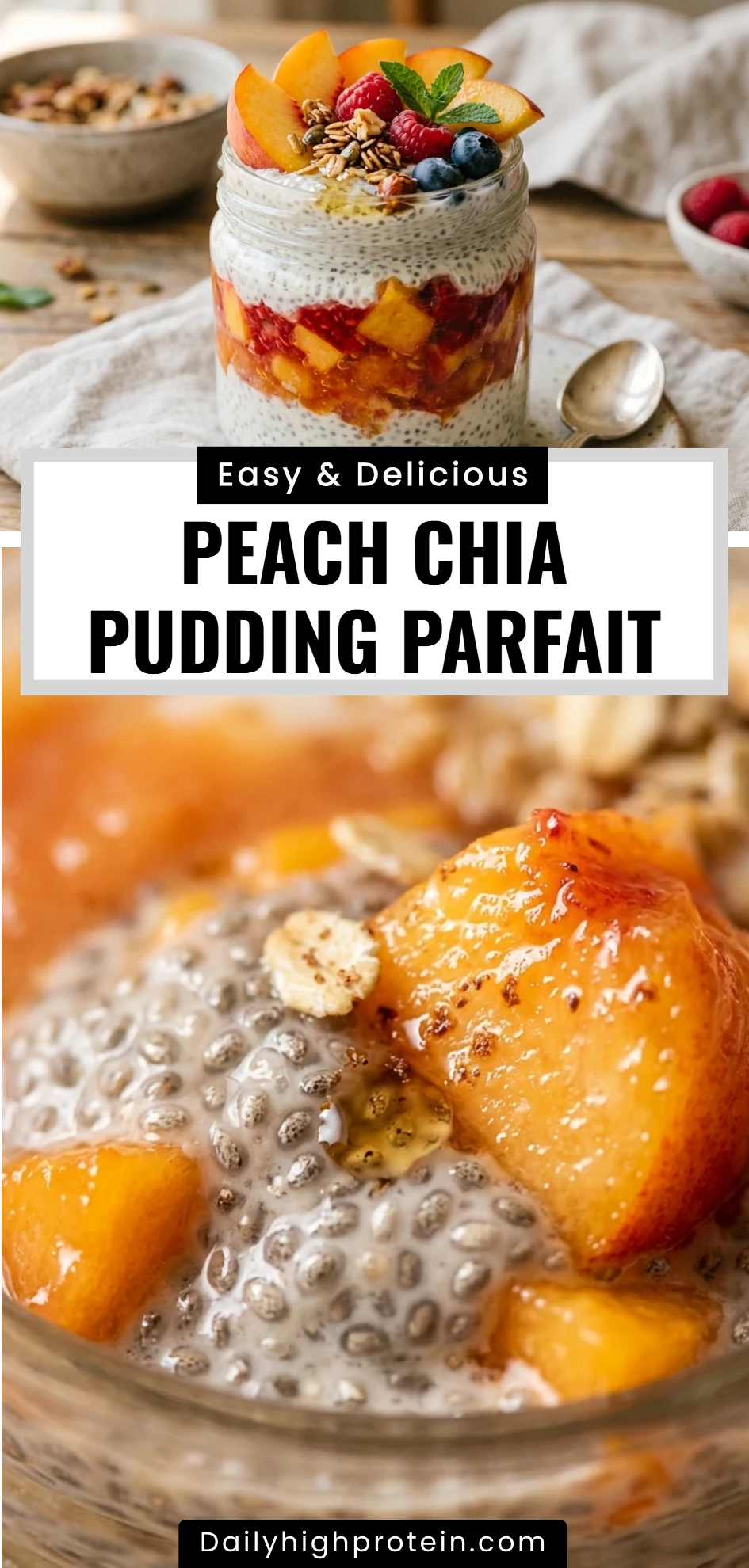 Peach Chia Pudding Parfait
