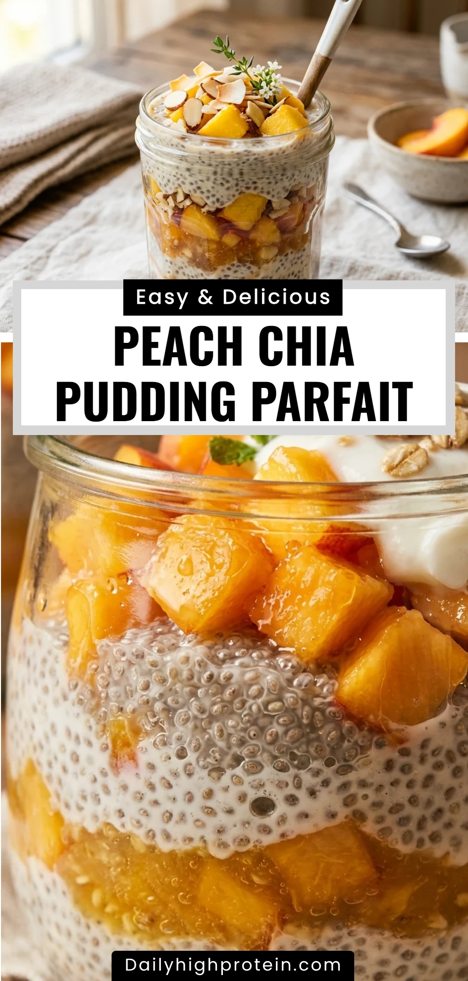 Peach Chia Pudding Parfait