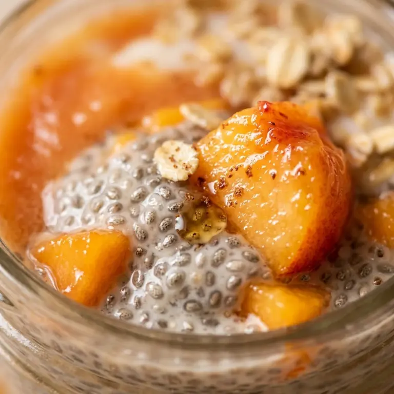 Peach Chia Pudding Parfait
