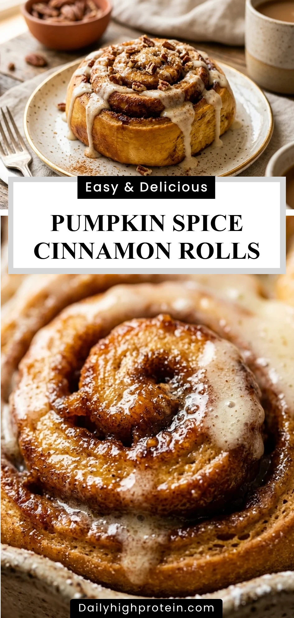Pumpkin Spice Cinnamon Rolls