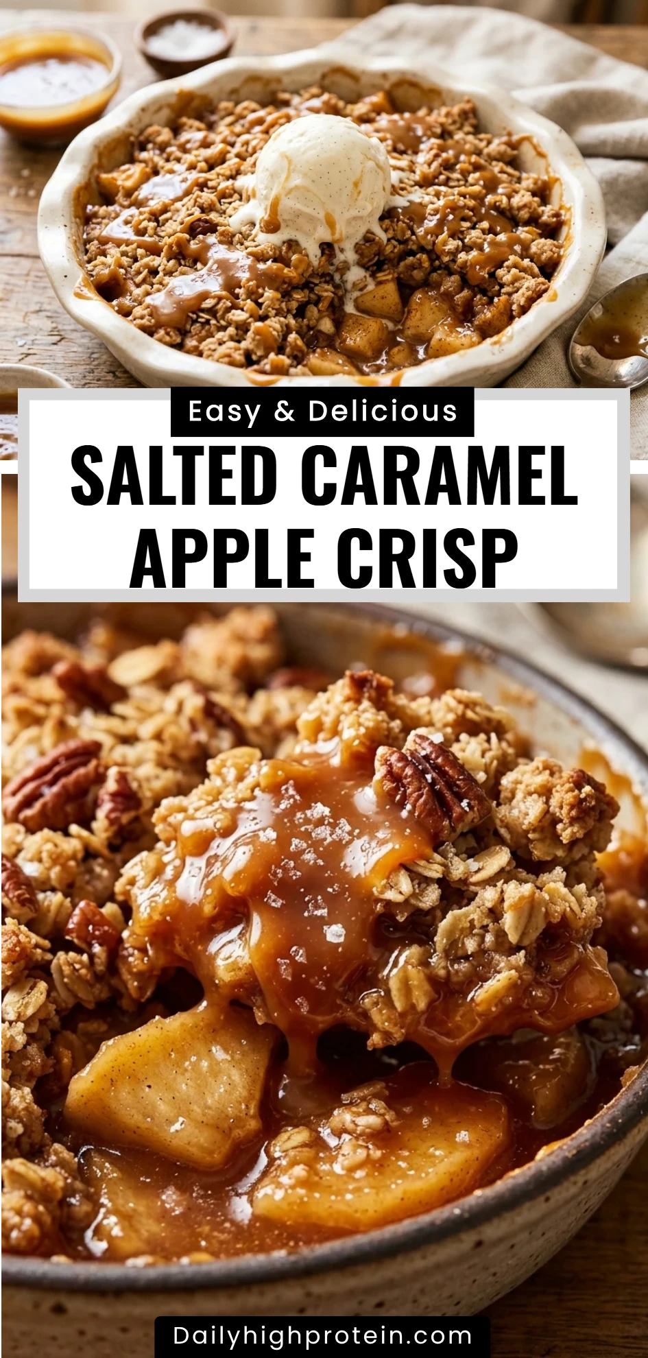 Salted Caramel Apple Crisp