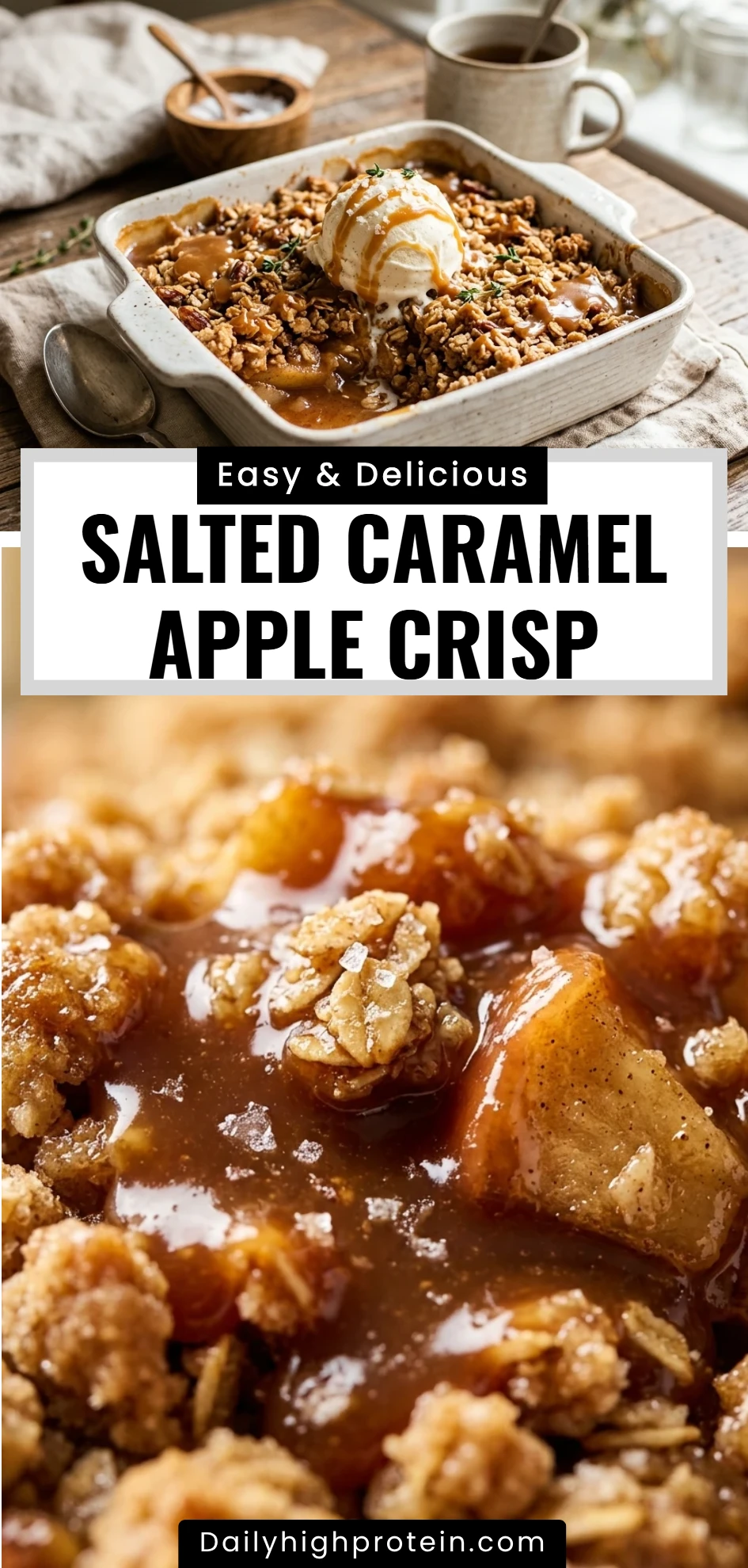 Salted Caramel Apple Crisp