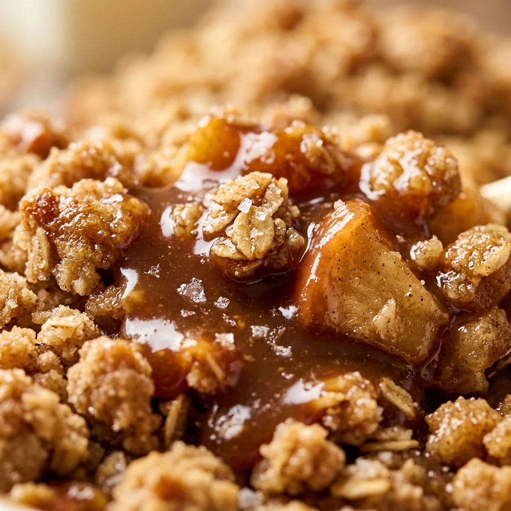 Salted Caramel Apple Crisp