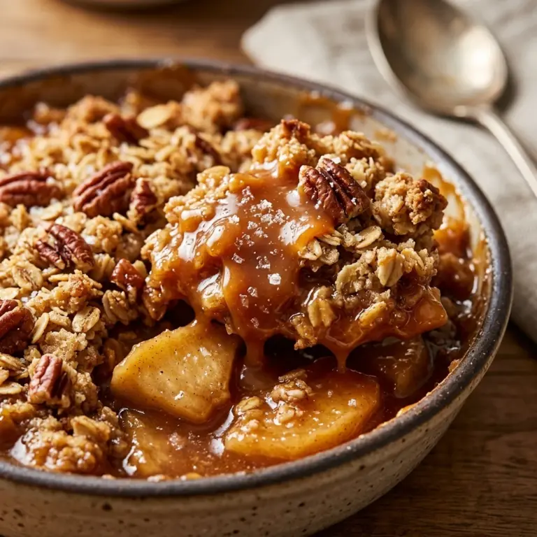 Salted Caramel Apple Crisp