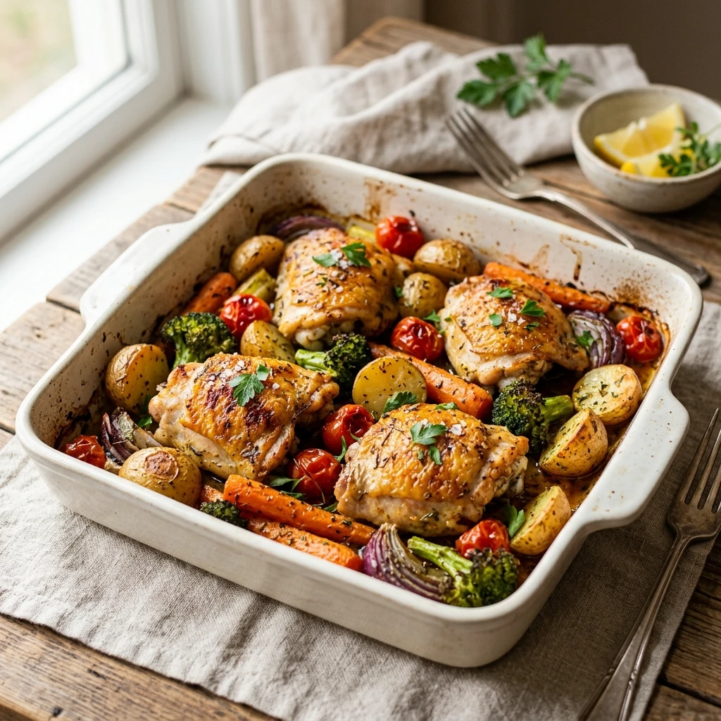 Sheet Pan Chicken And Veggies