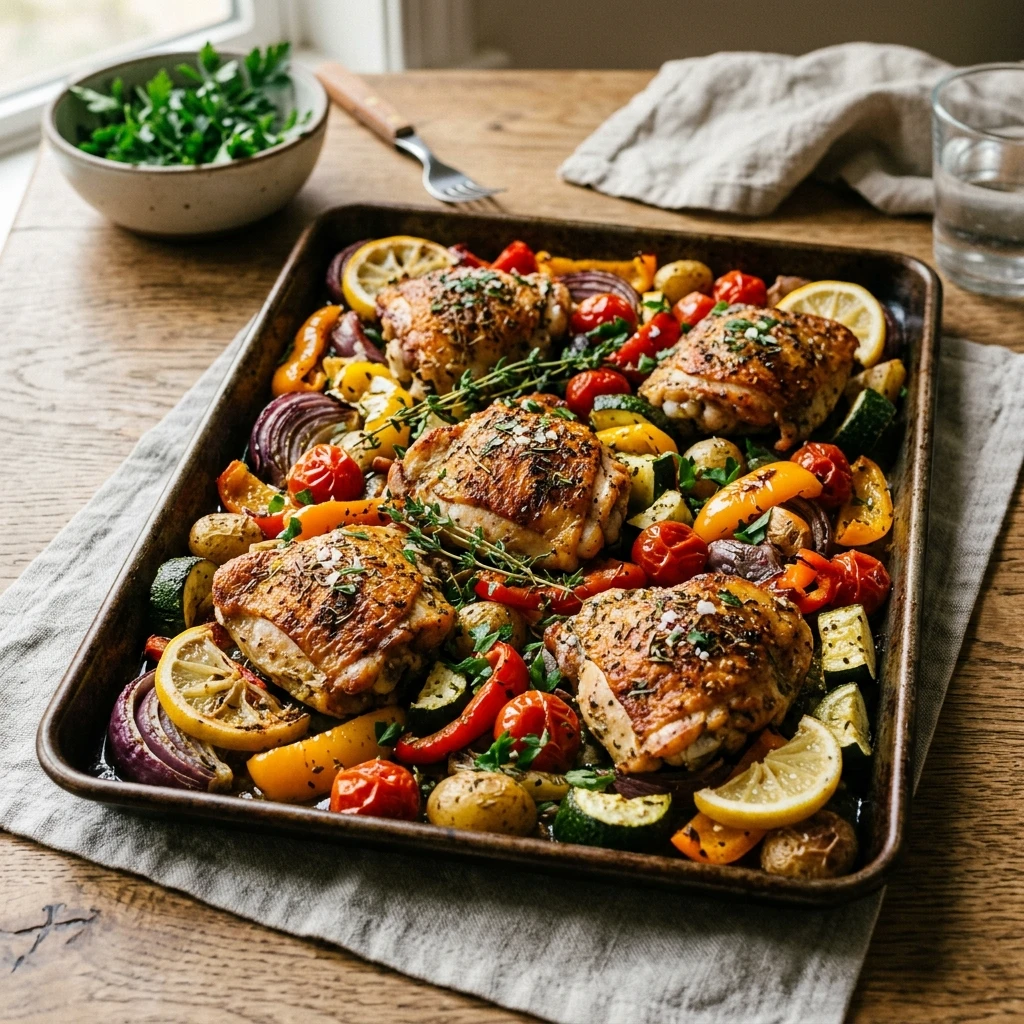 Sheet Pan Chicken And Veggies